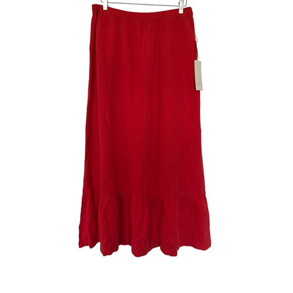 NWT Calypso St. Barth Vintagelook Linen Blend Ruffle Maxi, L - Picture 1 of 6